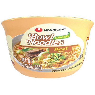 Nongshim Bowl Noodle Soup Savory Beef 3.03 oz