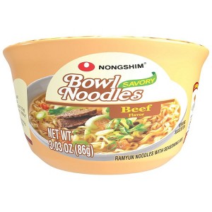 Nongshim Bowl Noodle Soup Savory Beef 3.03 oz - 1 of 1