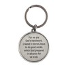 Dicksons Ephesians 2:10 Caduceus Silver Tone 3 inch Metal Keychain Accessory - 2 of 2