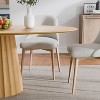 Cone Wide Strip With Concave Wood Color, Oval Dining Table With Oblique Cut Edge(Cone Base). - 2 of 4
