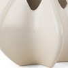 HomeRoots 9" Cream Sculptural Ceramic Table Vase - 4 of 4