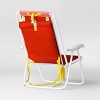Outdoor Portable Backpack Beach Chair Pink - Sun Squad™: Weather-Resistant, Recycled Polyester, No Assembly Required - 3 of 4