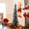 LuxenHome 5.5Ft Pre-Lit Green Artificial Tree with Tophat Pot - 4 of 4