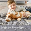 5x7 Washable Area Rug for Living Room Bedroom, Modern Abstract Non-Slip Rugs, Low Pile Soft Stain Resistant Carpet for Dining Room, Office - 4 of 4