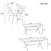 7 Piece Outdoor Patio Dining Set,Extendable Dining Table and 6 Polyester Woven Tape Chairs Set,Metal Garden Dining Set with Cushions-Coolbibila - 4 of 4