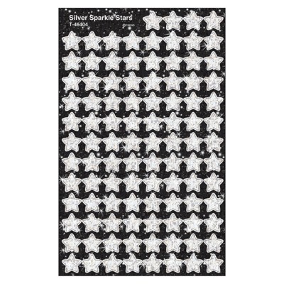 Trend Silver Sparkle Stars superShapes Stickers-Sparkle, 400 ct (Pack of 6)