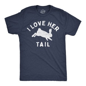Mens Funny T Shirts I Love Her Tail Sarcastic Holiday Graphic Novelty Tee For Men - Crazy Dog Men's T Shirt - 1 of 4