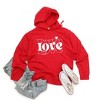Simply Sage Market Women's Graphic Hoodie Love Heart Stacked - 2 of 3