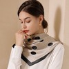Anna-Kaci Women's Polka Dot Print Square Scarf with Soft Silky Fabric Lightweight Versatile Neck Accessory - 3 of 4