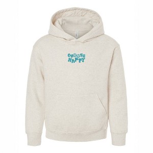 The Juniper Shop Embroidered Choose Happy Smiley Face Youth Graphic Hoodie - 1 of 3