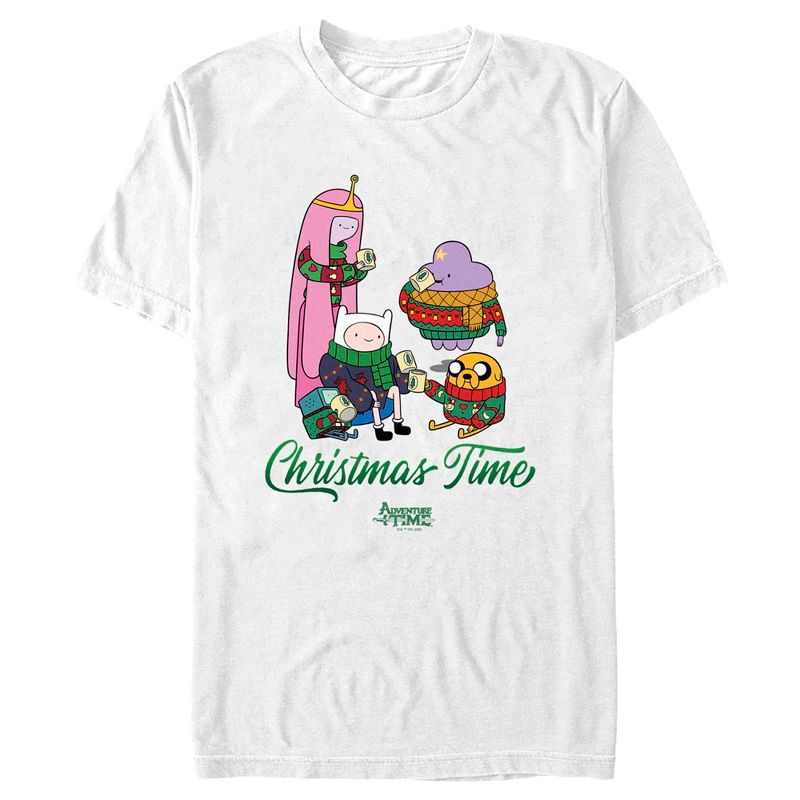 Men's Adventure Time Christmas Time T-Shirt, 1 of 6