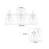 LNC 2-Lights Gold with Clear Glass Shade Modern/Contemporary Vanity  Lights,2 Light/ 3 Light/ 4 Light/ 5 Light - 4 of 4