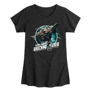 Girls' - Disney - One-Man Wrecking Crew Fitted Short Sleeve Graphic T-Shirt - 1 of 4