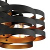 Possini Euro Design Zia Black Gold Chandelier 25 1/2" Wide Modern 6-Light Fixture for Dining Room House Foyer Kitchen Island Entryway Bedroom Home - 3 of 4