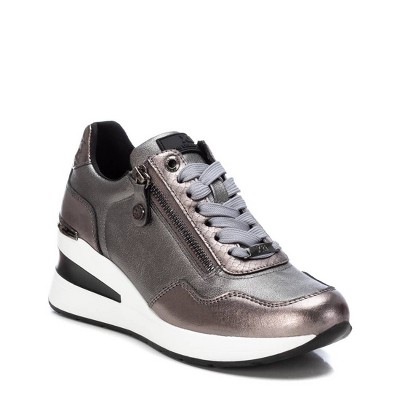 Женские кроссовки XTI Women's Wedge Sneakers with side zipper 143074 Charcoal 6 — фото 2