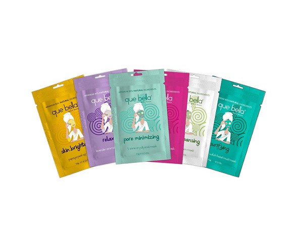 Que Bella Face Mask Pamper Pack - 6ct