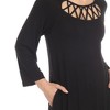 Women's Criss Cross Neckline Swing Dress - 4 of 4