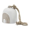 4" Ceramic Rainbow Hanging Bell White/Beige - Sagebrook Home - 4 of 4