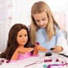 Bayer Design: Charlene Magic Nails - Brunette - Doll Styling Head, 10.5" Tall Bust, Movable Hands, Design Makeup-Hair-Nails, Beauty Salon Toy, Kids 3+ - 2 of 4