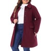 Agnes Orinda Women's Plus Size Single Breasted Long Sleeve Fleece Warm Overcoats - 2 of 4