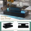 Coffee Table Cocktail Table Modern Industrial Design with LED lighting, 16 colors with a remote control - 3 of 4