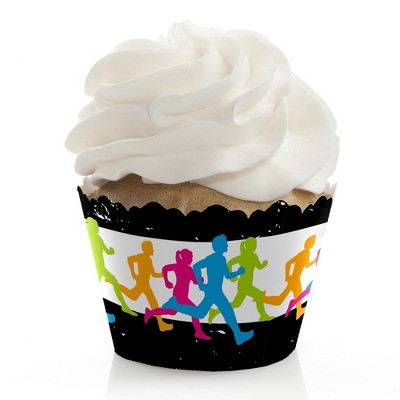 Big Dot of Happiness Set the Pace - Running - Track, Cross Country or Marathon Party Decorations - Party Cupcake Wrappers - Set of 12