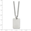 Black Bow Jewelry Polished Steel Engravable Dog Tag and Curb Chain Necklace - 24 Inch - 2 of 4