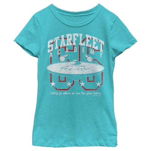 Girl's Star Trek: The Original Series Starfleet Academy Enterprise Boldly Go T-Shirt - image 1 of 4