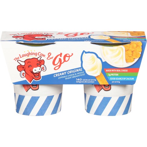 The Laughing Cow & Go Creamy Original Dippable Cheese & Whole Wheat Breadsticks - 2ct - image 1 of 4