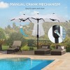 CAVINAS 9.5 FT Large Outdoor Umbrella with Easy Crank, Double-Sided Shade for Patio, Beach, Portable Design (Base Not Included), Cream - 3 of 4