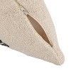 Storied Home Square Cotton and Jute Pillow with Embroidered "All You Need …" Text, White - 4 of 4
