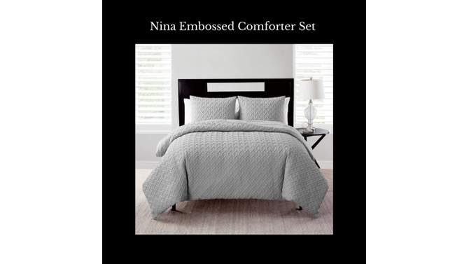 Nina Embossed Comforter Set - VCNY Home, 6 of 9, play video