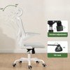 Fontoi Task and Office Chairs, Comfy Computer Desk Chair with Flip-up Armrests, Home Office Desk Chair with Headrest, White, 25.6"*27.2"*40" - 4 of 4