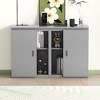 NicBex Queen Size Murphy Bed Wooden Queen Bed Frame Morden Hideaway Wall Bed with 2 Cabinets and Shelves for Apartment - 3 of 4