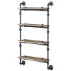 INFURNIC Decorative Wall Shelf Industrial 4-Tier Water Pipe Frame for Display and Storage Stylish Space-Saving, Black, 28.5"*9.5"*47.5" - 2 of 3