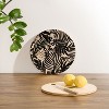 Marta Barragan Camarasa Wild abstract jungle on black Round Cutting Board - Deny Designs - image 3 of 3