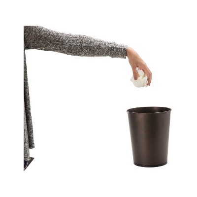 Bronze Stainless Steel 1.3 Gal Bathroom Trash Can
