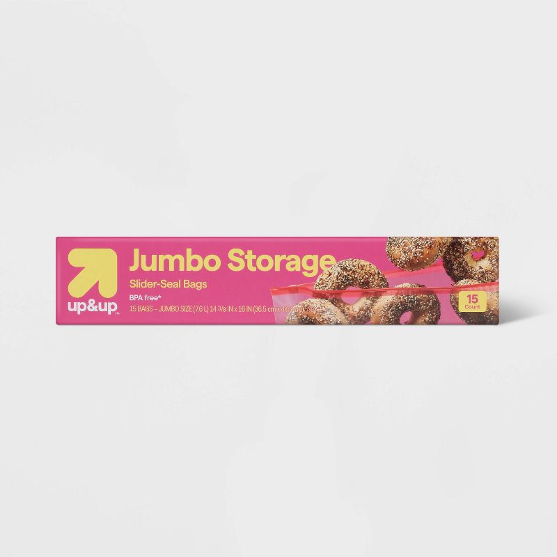 Jumbo 2.5 Gallon Slider Storage Bag - 15ct - up &#38; up&#8482;, 1 of 4