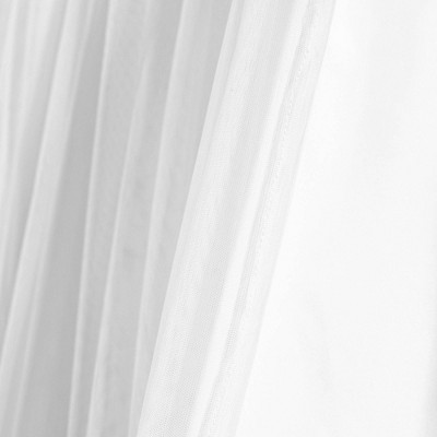 White Sheer Polyester Rod Pocket Window Curtains