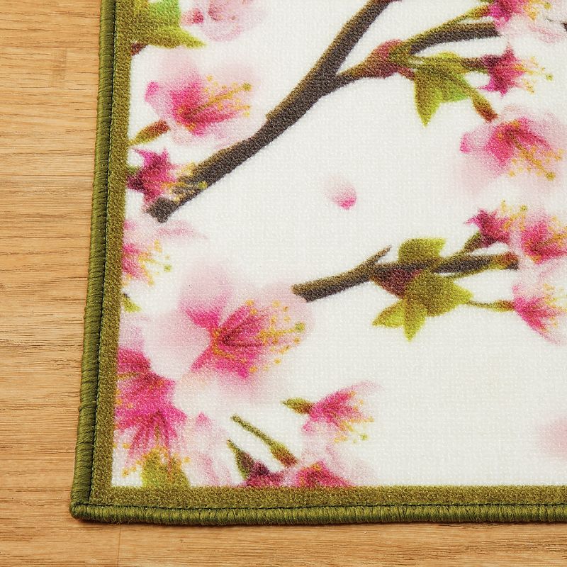Collections Etc Butterfly Cherry Blossom Skid-Resistant Accent Rug, 4 of 5