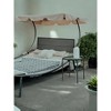 Resenkos Patio Double Chaise Lounge Chair, Outdoor Wheeled Hammock Daybed With Adjustable Canopy and Pillow, - 2 of 4
