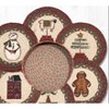 Earth Rugs Winter Trivets in Basket – 10"x10" Braided Jute Seasonal Table Mats with Decorative Storage - 2 of 3
