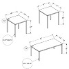 Table Set, 3pcs Set, Coffee, End, Black Metal, Dark Taupe Laminate, Contemporary, Modern - 4 of 4