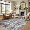 World Rug Gallery Abstract Marble Shag Rug – Blue – Cozy & Durable – Medium Pile for Living Room, Bedroom, or Entryway - 2 of 4