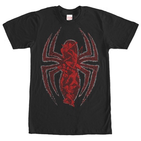 Men's Marvel Spider-man Scrawl T-shirt - Black - Large : Target