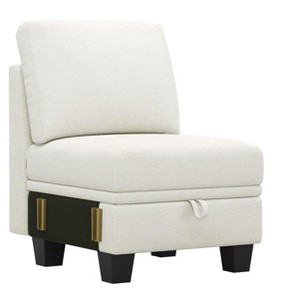 Belffin 22.8 Single Seat Module - Compact Chenille Sofa with Hidden Storage & Tool-Free Assembly - 1 of 4
