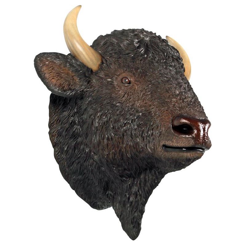 Design Toscano Large Scale Buffalo of the Great Plains Trophy Wall Statue, 3 of 9