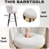 QingMoon 360° Swivel Bar Stools Set of 2, 26" Mid-Century Modern Barstools, Velvet Counter Height Chairs for Kitchen Island, Home Pub - 3 of 4
