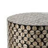 Kumasinova 14x14x20" On-Trend Cylindrical Capiz Accent End Table,2-In-1 Garden Stools for Living Room & Garden,Premium MDF Sofa Side Table,Art Deco - 4 of 4