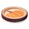 20ct Thanksgiving Paper Party Snack Plate Pumpkin - 2 of 3